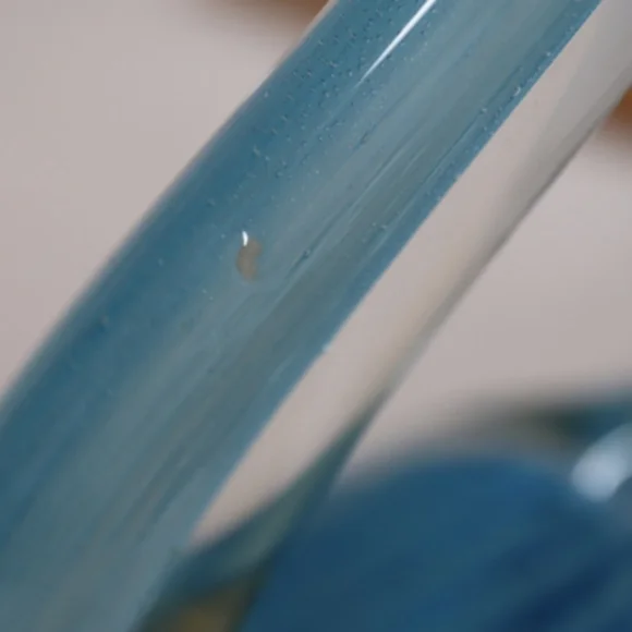 Vintage Murano Style Swan Art Glass Figurine Clear w/Blue Swirled Accent - Picture 10 of 12